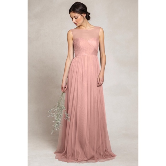 Jenny Yoo Aria Pleated Tulle Bridesmaids Gown - Picture 1 of 3